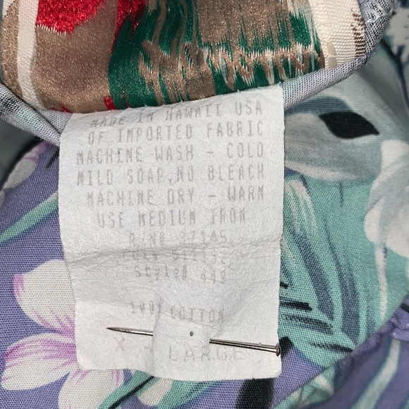 Hilo Hattie 🌺Vintage Hawaiian MuuMuu Floral Dress w/ 1 Pocket 100% Cotton XL - Picture 5 of 9